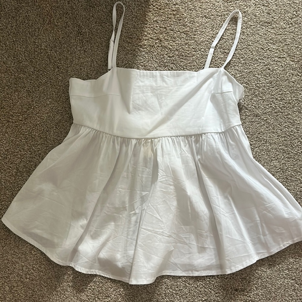 Flowey white top pants store boutique size large